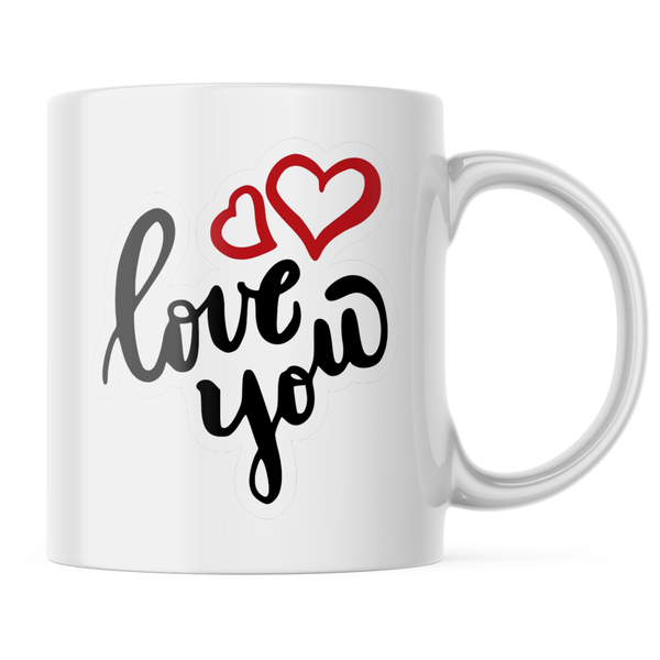 Ceramic Love You Mug - White - 11oz