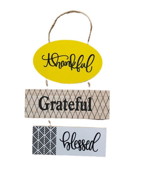 Thankful Greatful Blessed Home Decor-20cm