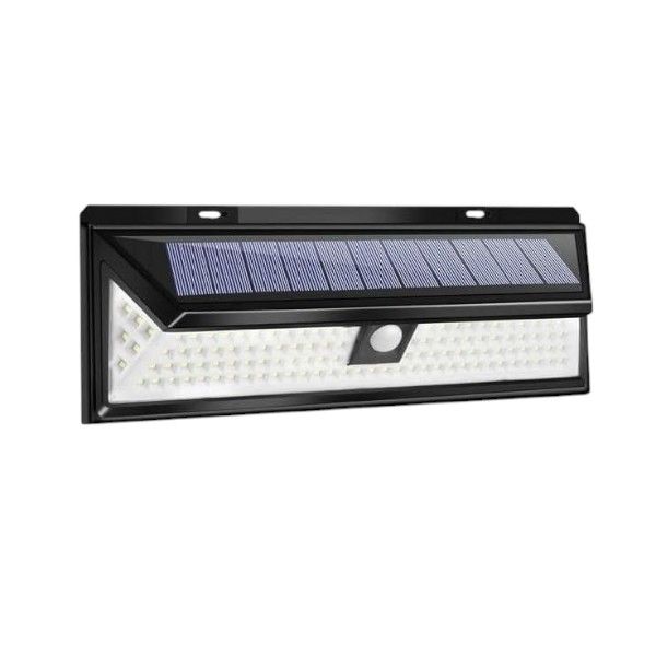 Motion Sensor Solar LED Wall Light - Black
