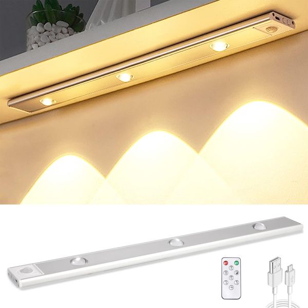 thl Under Cabinet Lighting, Rechargeable Kitchen Light with Remote Control