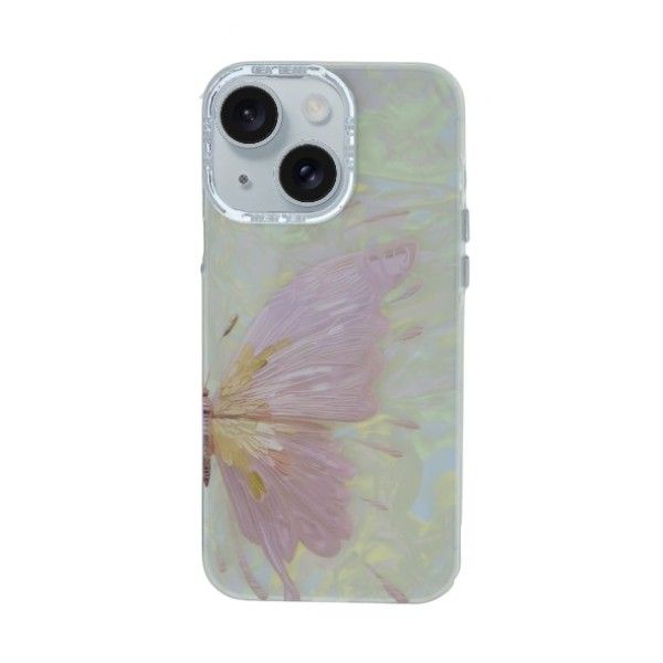 Irridescent Clear Case With Oil Painting Butterfly - Compatible With iPhone
