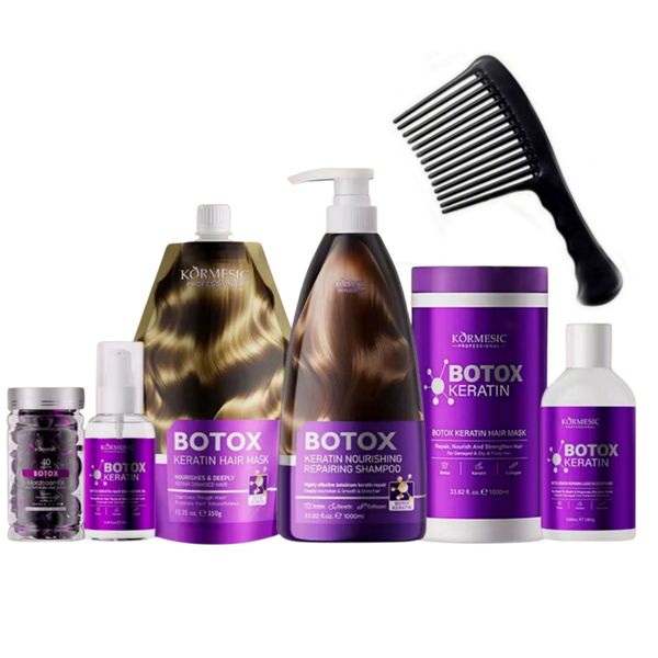 Kormesic Professional Keratin Botox Hair Repair Treatment Kit- 7 Pieces Set