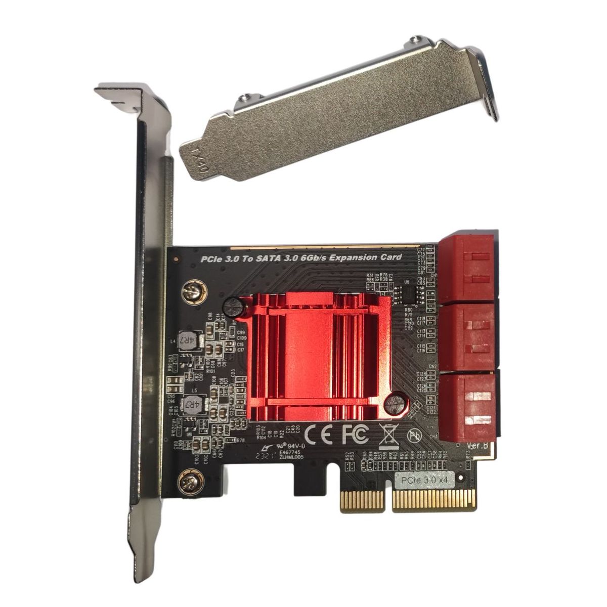 Matrix 6 Port SATA III 6Gbps PCIe x4 Add-On Card with Low Profile Bracket