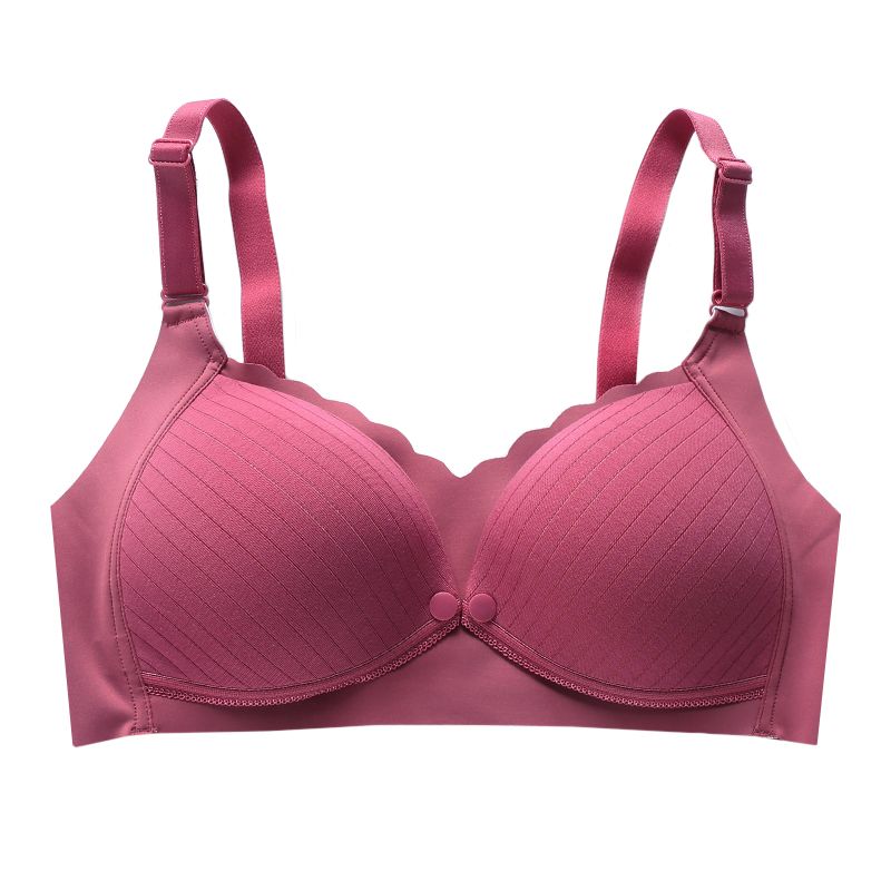 Unicoo Cotton Soft Seamless Middle Open Nursing Bra - Red - B Cup ...