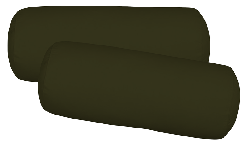 PepperSt - Bolster Neck Roll Cushion Cover (15x40) – Dark Olive