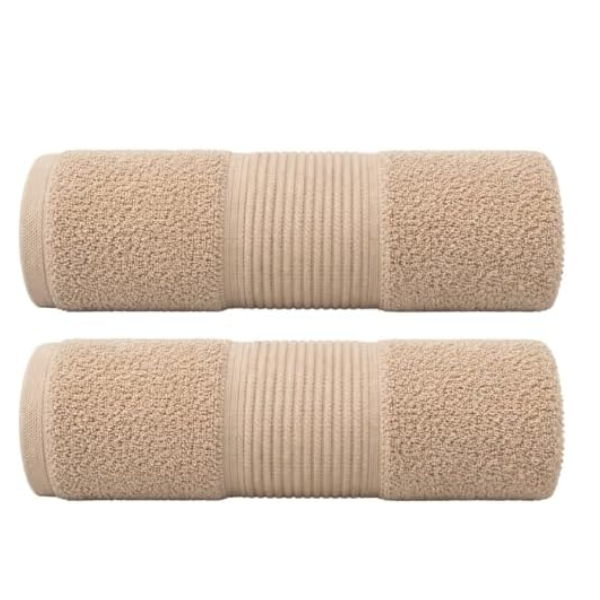 Amari Hand Towel Taupe 2 Pack - 50x90cm