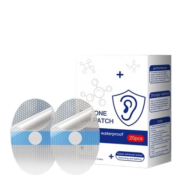 20 Pcs Waterproof Ear Stickers for Baby -Protective Ear Plugs with Cotton