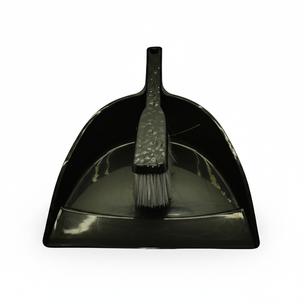 Handheld Dust Pan and Brush Set - Black Cleaning Tools