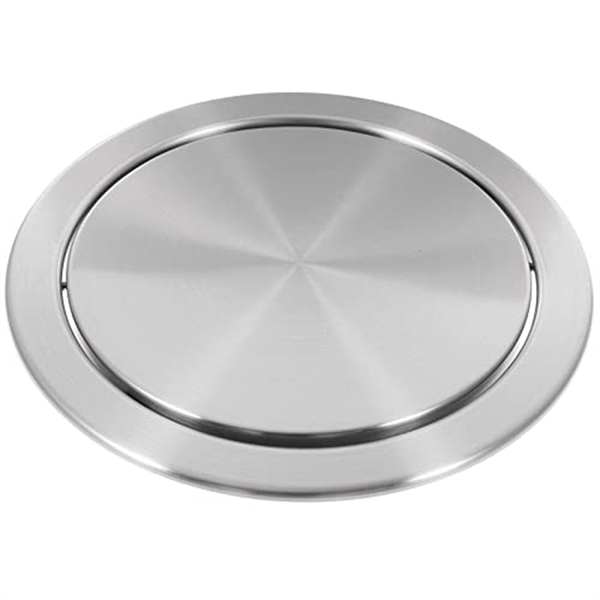Trash Can Lid Simple Trash Grommet Embedded Countertop Round Cover Swing Fl