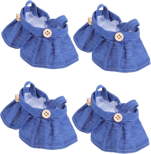 Doll Clothes Overalls Skirt Outfit Fabric Dress for Dolls Creative 4Pcs
