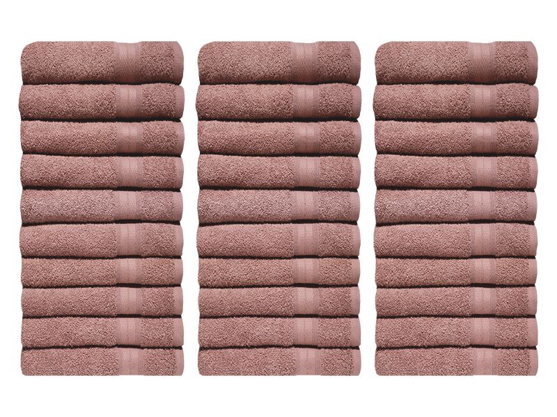 Plush 450GSM Bath Towels - 30 Piece - Desert Sand