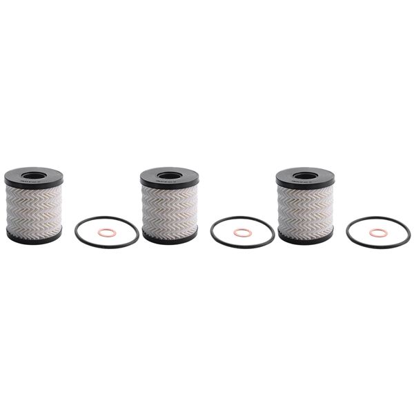 11427622446 Set of 3 Engine Oil Filtrate with O-Ring Compatible with Bmw