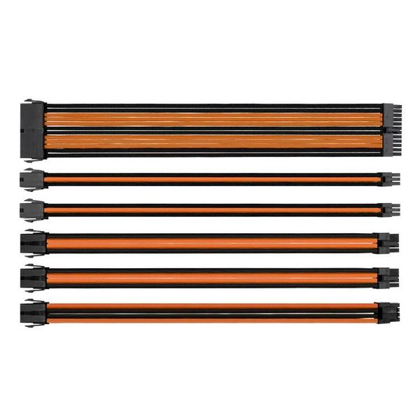 Thermaltake TTMod Sleeve Cable Kit - Orange/Black 0.3M