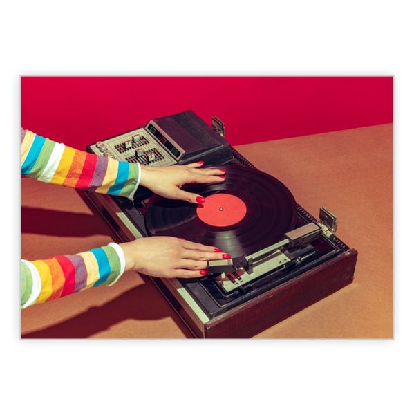 Pop Art Music DJ Turn Tabel - A1 Poster