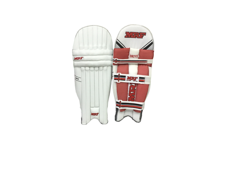 MRF Cricket Batting Pads Youth Drive - White/Red