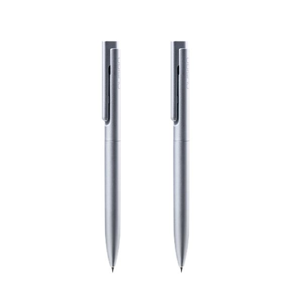 Nusign Gel Pen metallic style 0.5mm black ink 2 pcs Silver