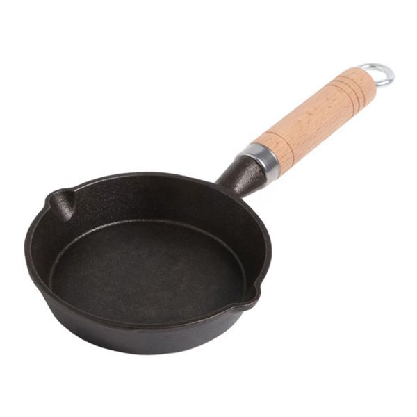 Frying Pan Nonstick Round Egg Pan Cookware with Wooden Handle