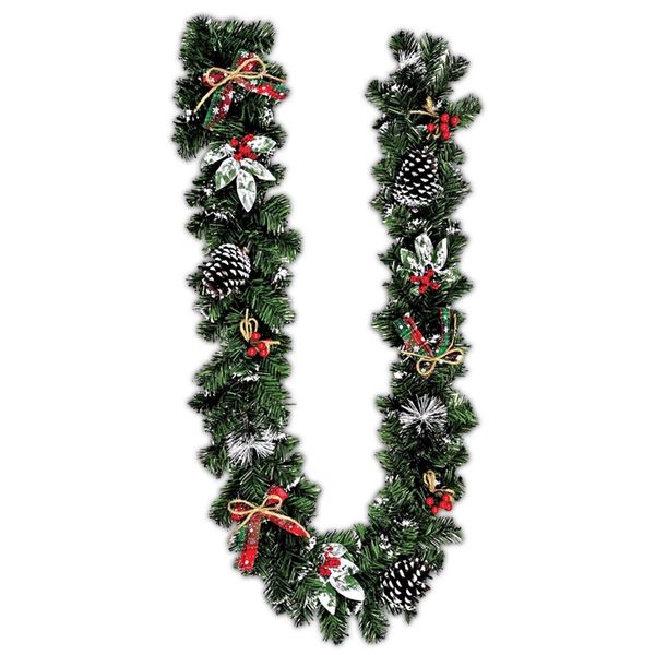Christmas Decoration - Garland with Traditional Frosted Décor 1.8m