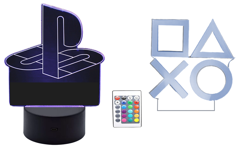 Playstation Gamer For Life Smart Illussional 3D LED Light-Double Plate