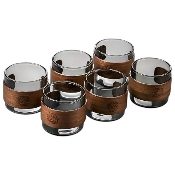 High Borosilicate Glass Small Tea Cups - Multicolor - 6 Piece