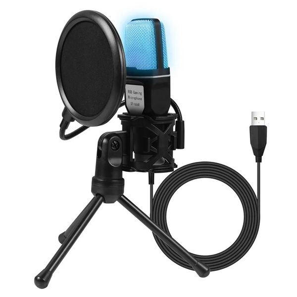 YANMAI SF-666R USB Mic RGB Condenser Mic for Podcast, Recording, Streaming