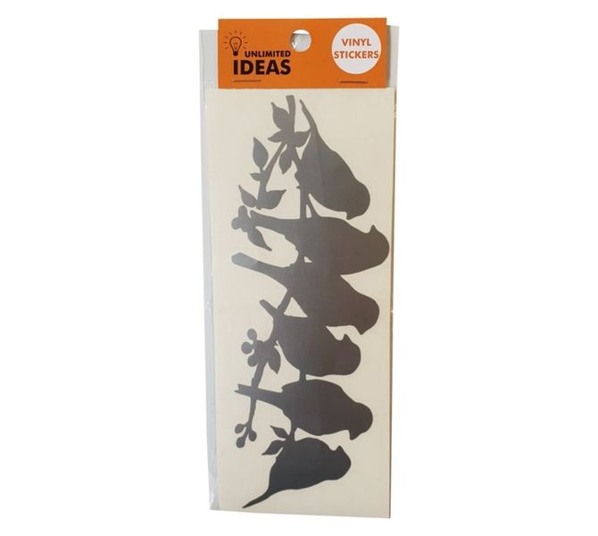 Vinyl 6 Birds On Branch 200 x 90 mm