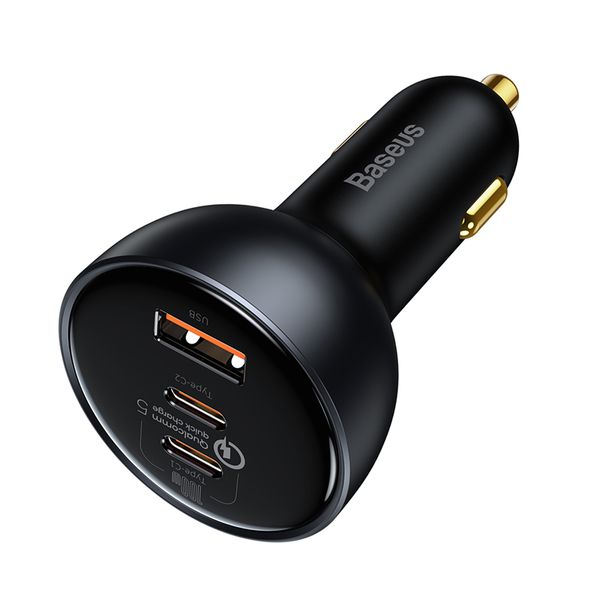 Baseus Qualcomm Quick Charge 5 Technology Car Charger 160W - Grey
