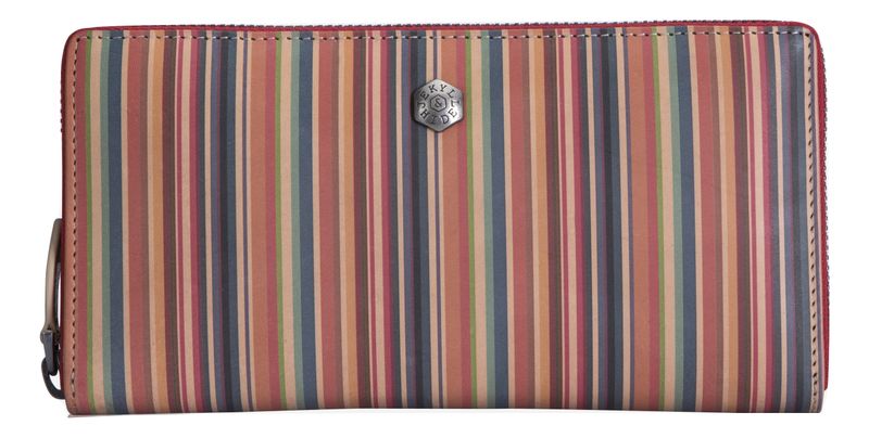 Jekyll and Hide - Vintage Stripe Lollipop Large Zip Around Purse