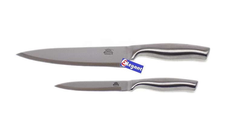Elegant 2pcs Knife Set Silver