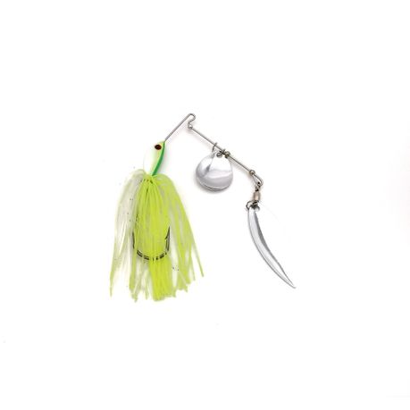 Bass Hunter 3/8oz Fishing Spinner Bait - White Chartreuse