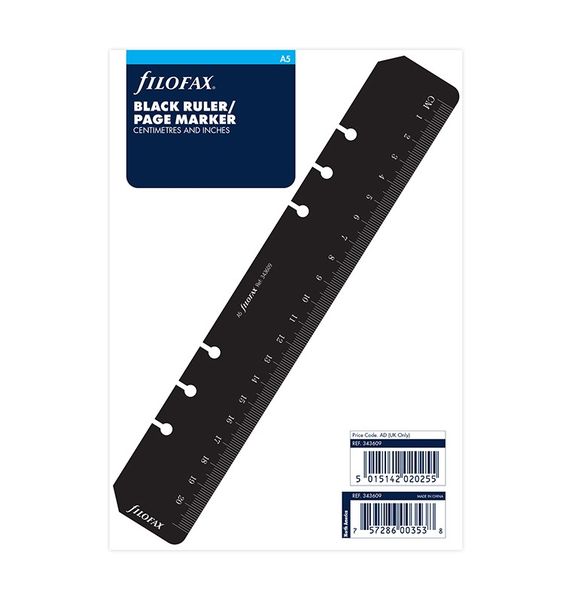 Undated A5 Ruler Page Marker Black