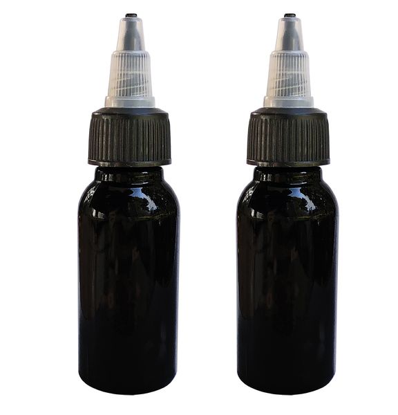 Set of 2 Black Tattoo Inks Bottles- 30ml each