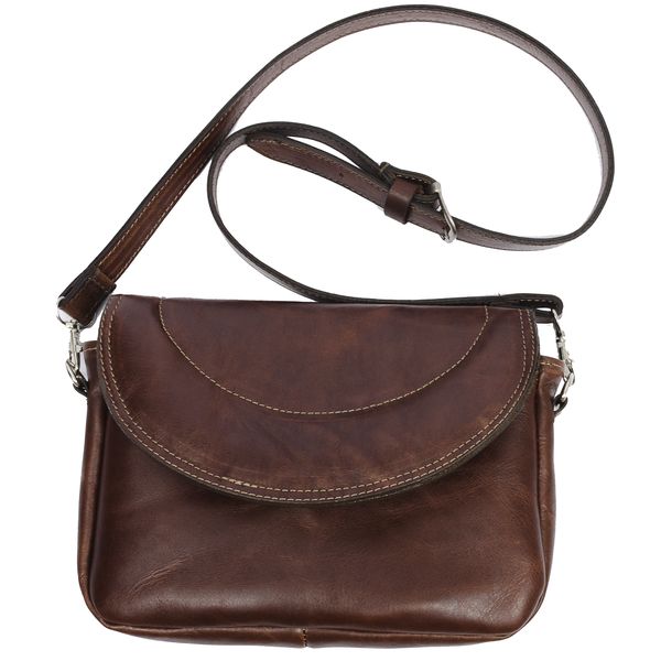 Genuine Leather Handbag - Scallop Back