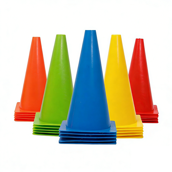 Training Cones 20 Pack with Bag, 9" High-Visibility Markers for Soccer
