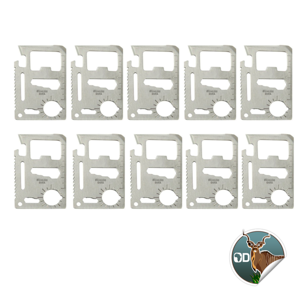 Outdoor Credit Card Multi Tool Combo x 10