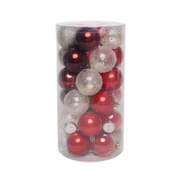 Martha Stewart Red &amp; White Ornament Set - 30 Pack