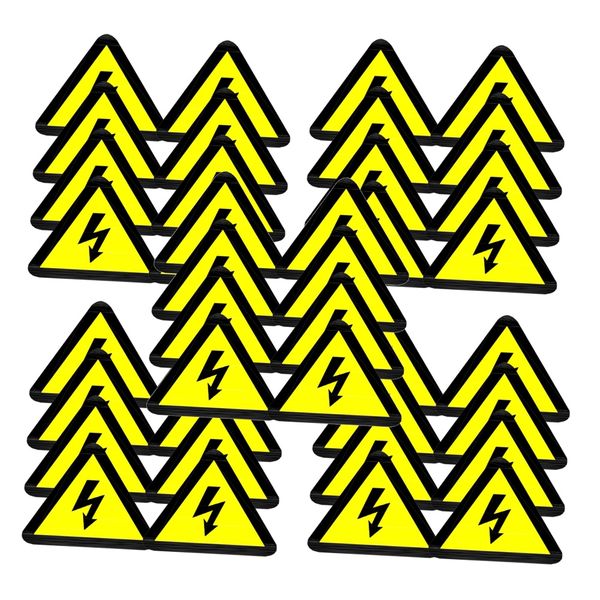 Stationery 140Pcs Self Adhesive Shock Safety Warning Signs - 2.5cm -Special