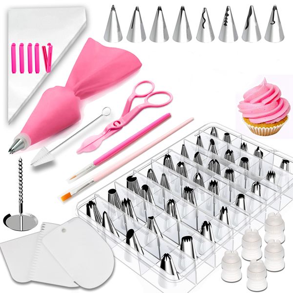 83 in 1 Silicone Piping Bag and Stainless Steel Nozzles for Cake Decorating