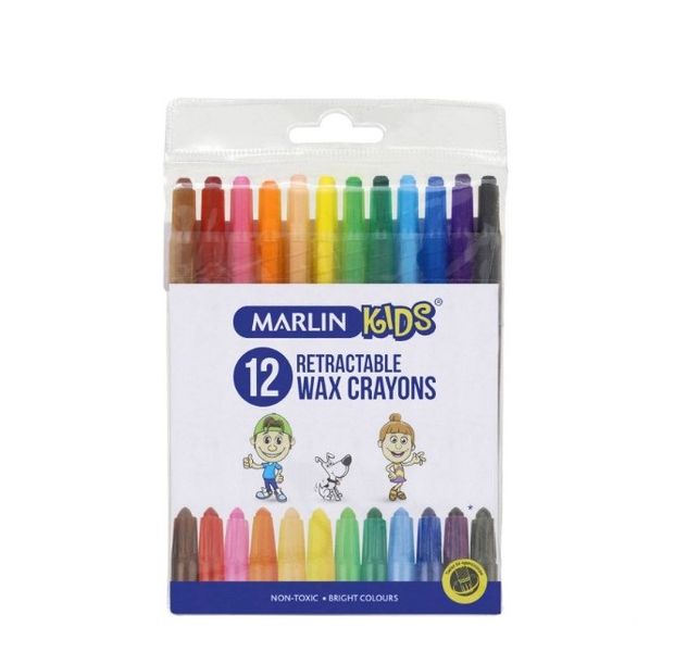 12 Retractable Crayons (Pack Of 12 image