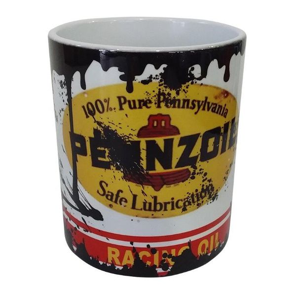 Vintage `Look` Oil Spillage - Coffee Mug - Pennzoil Mug