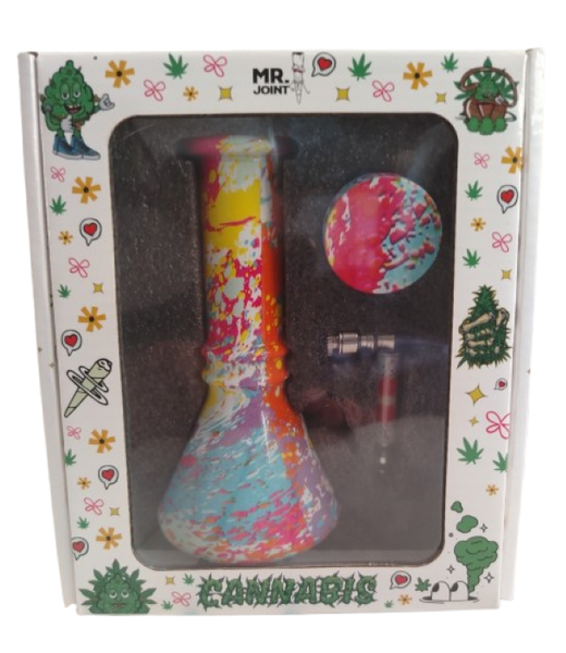 3 Piece Smoking Gift Set Bong, Crusher Pipe Set