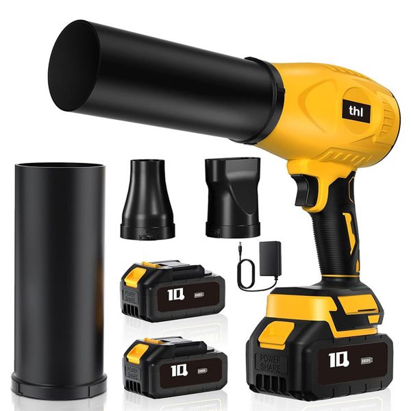 thl Leaf Blower Cordless with 2 Battery and Charger, Extended Nozzle