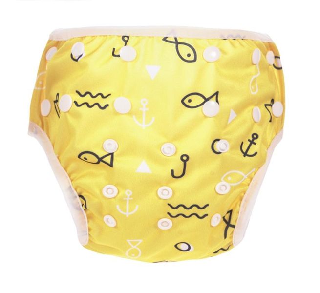 Baby Reusable - Swim Diaper - Yellow Fishes