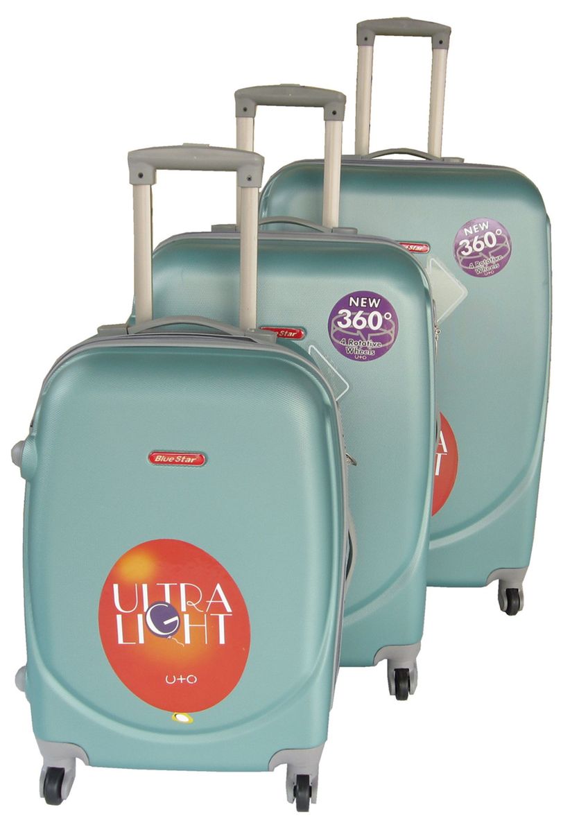 3 Piece Lightweight Luggage Set DarkGreen Shop Today. Get it