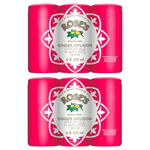 Rose's Ginger Infusion Ginger Ale - 12 x 200ml