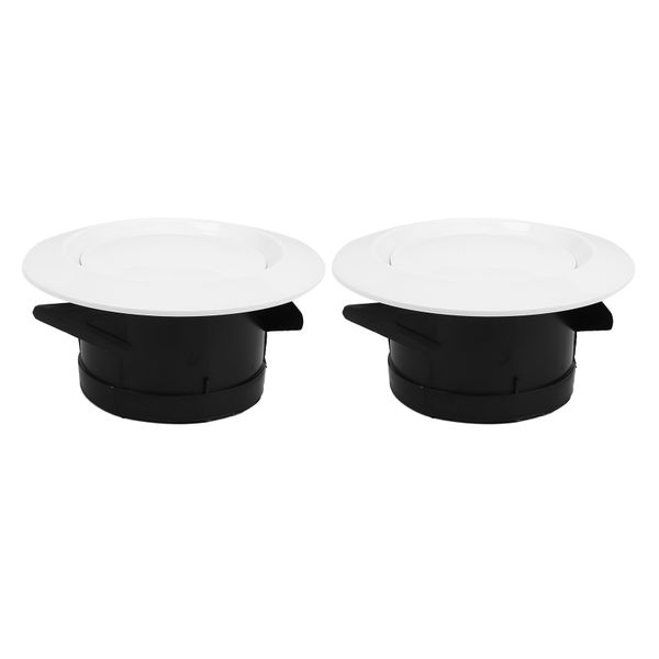 2 Pcs Abs Adjustable Air Vent Round Soffit Exhaust Vent White 4 Inch
