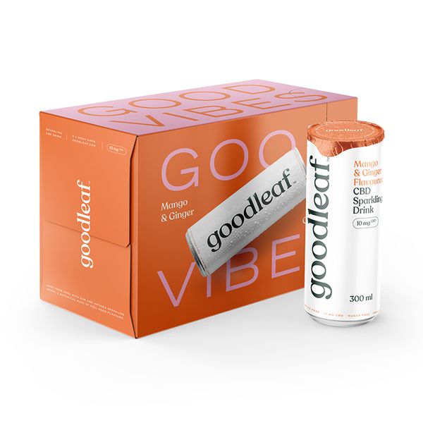 Goodleaf - Mango &amp; Ginger CBD Sparkling Drink (6 x 300ml)