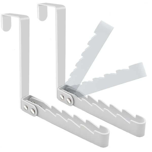 2 Pack Over The Door Hooks Hanger, for Clothes, Coats, Towels, White