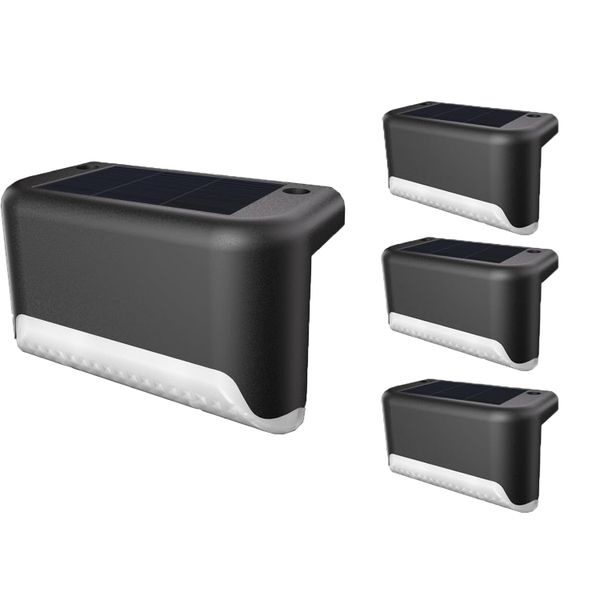 Solar Deck Lights Outdoor, 4Pcs Solar Step Lights Waterproof Solar Lights