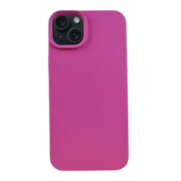 Elegant PU Leather-Feel Protective Case Compatible With IPH15 Plus - Pink